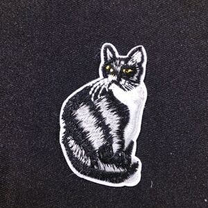 Black and White Cat Patch Iron On
